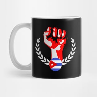 Cuba Revolution Hand Fist Flag Revolution Mug